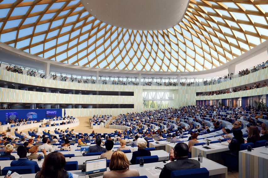 European Parliament Henri Spaak Juliette Bekkering Neutelings Riedijk hall